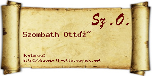 Szombath Ottó névjegykártya